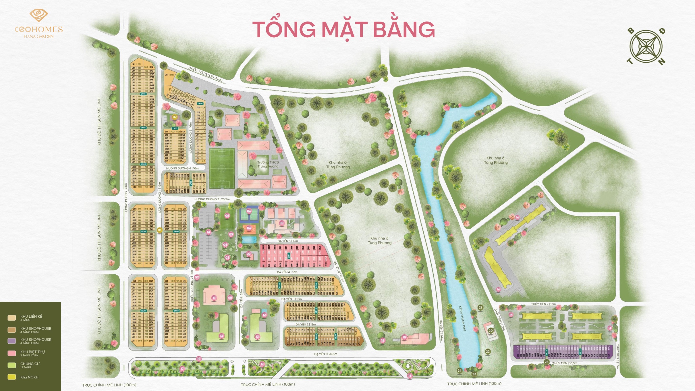 Mặt bằng chi tiết - Ceohomes Hana Garden Mặt bằng chi tiết - Ceohomes Hana Garden