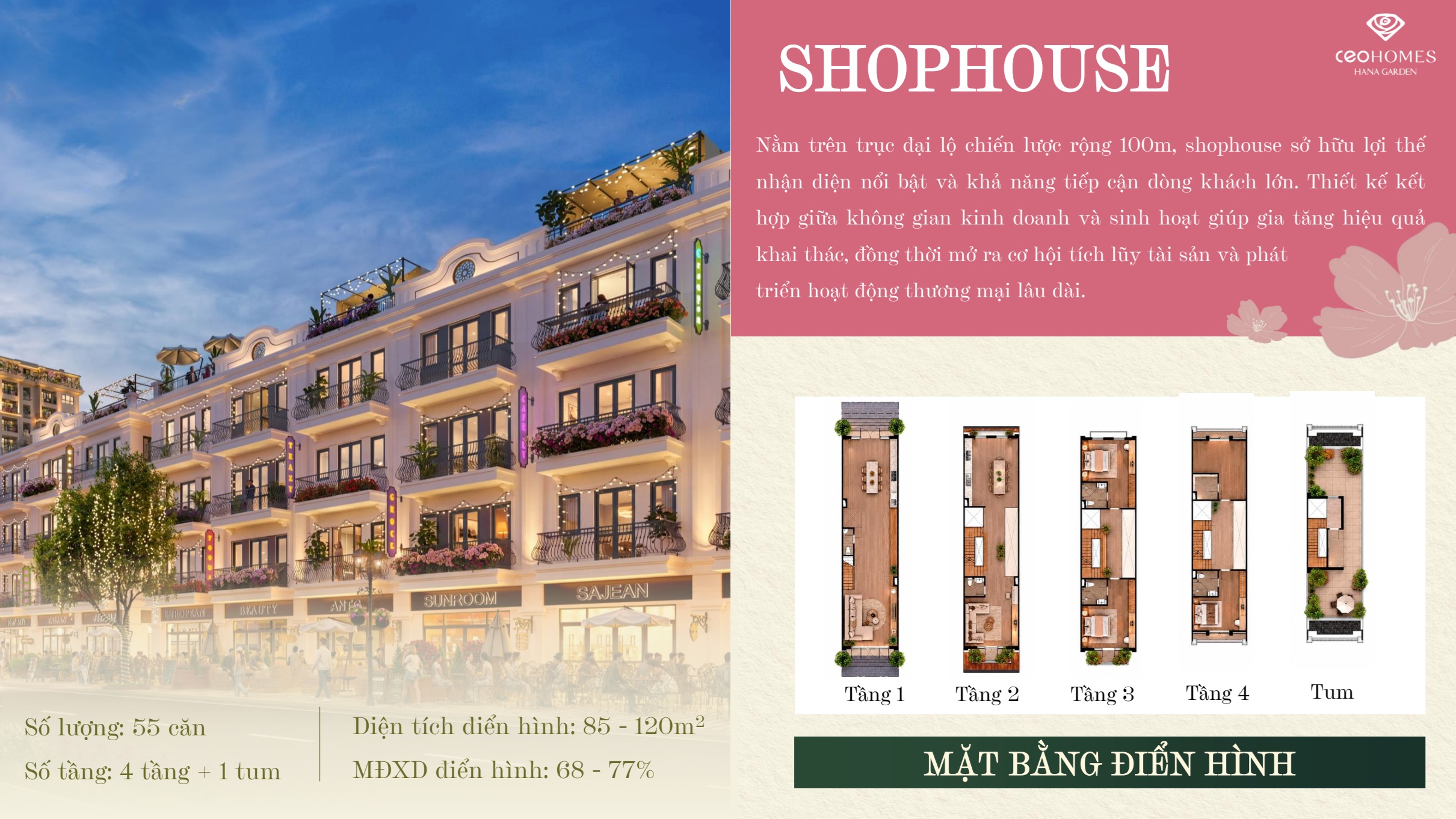 Thiết kế shophouse - Ceohomes Hana Garden Thiết kế shophouse - Ceohomes Hana Garden