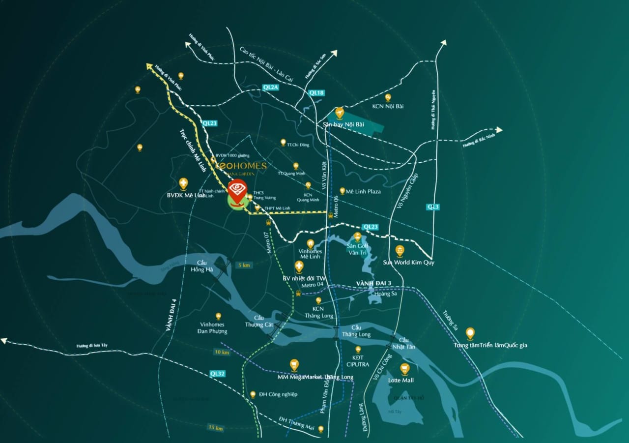 CEOHomes Hana Garden Mê Linh – Vị trí chiến lược giữa cửa ngõ phía Bắc Hà Nội